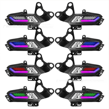 Motorkerékpár elülső LED irányjelző és nappali fény készlet, YS-075, Xmax 300-hoz, 12V, ABS + LED