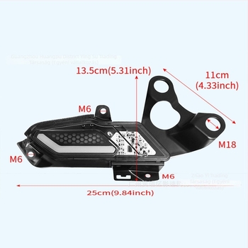 Motorkerékpár elülső LED irányjelző és nappali fény készlet, YS-075, Xmax 300-hoz, 12V, ABS + LED