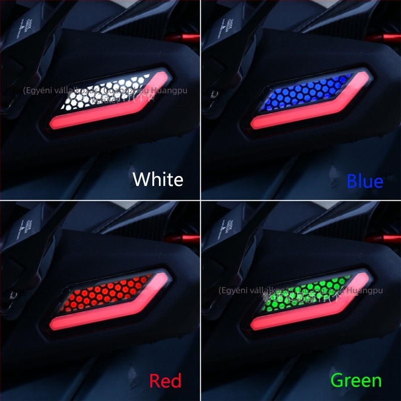 Motorkerékpár elülső LED irányjelző és nappali fény készlet, YS-075, Xmax 300-hoz, 12V, ABS + LED