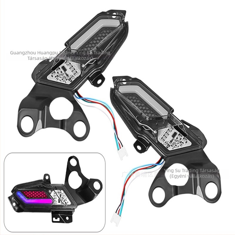 Motorkerékpár elülső LED irányjelző és nappali fény készlet, YS-075, Xmax 300-hoz, 12V, ABS + LED