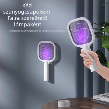 Két az egyben mini falra szerelhető elektromos szúnyogölő és szúnyogcsapó LED-fénnyel