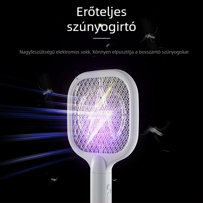 Két az egyben mini falra szerelhető elektromos szúnyogölő és szúnyogcsapó LED-fénnyel