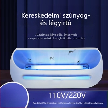 Double Swallow Szúnyoggyilkos lámpa ragadós csapdával, falra szerelhető, 31–40 m²-es területhez, retro-minimalista stílus, beépített akkumulátor