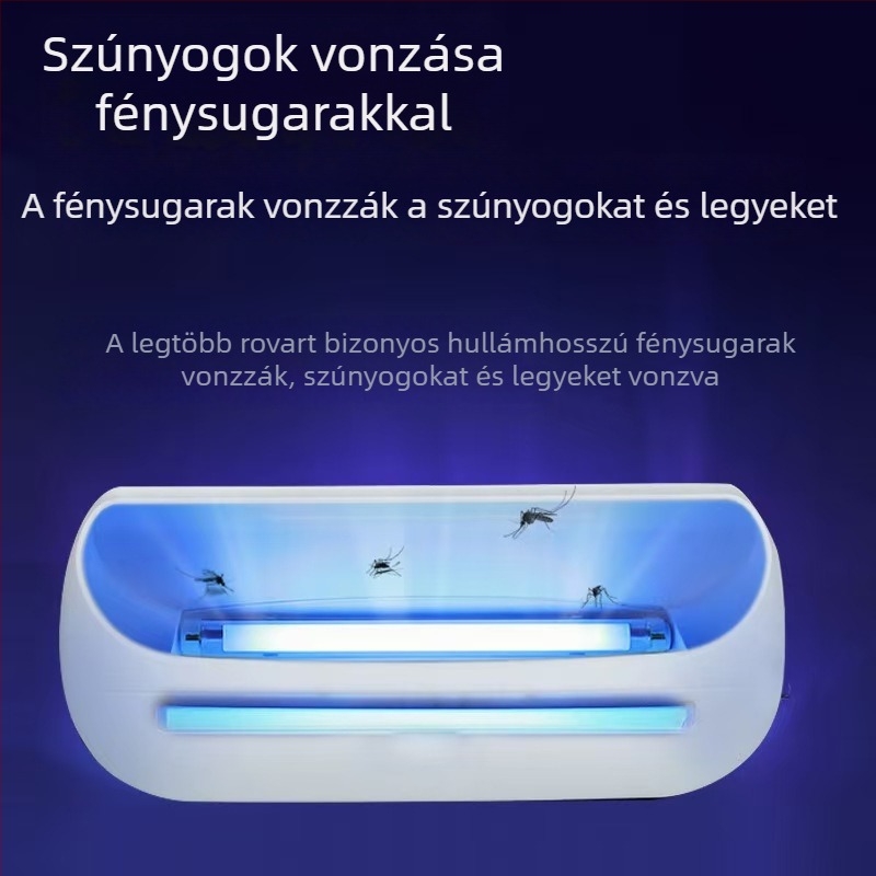 Double Swallow Szúnyoggyilkos lámpa ragadós csapdával, falra szerelhető, 31–40 m²-es területhez, retro-minimalista stílus, beépített akkumulátor