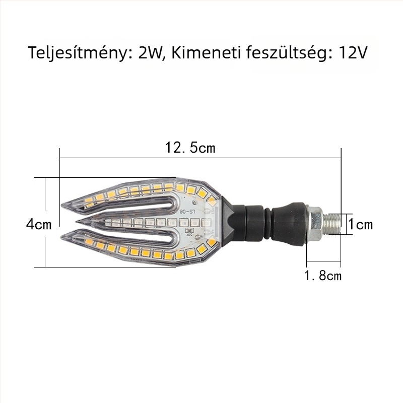 Motorkerékpár LED soros irányjelző és nappali világítás, 12V, ZXD-11, 2W, 4000 lm, 10000 óra