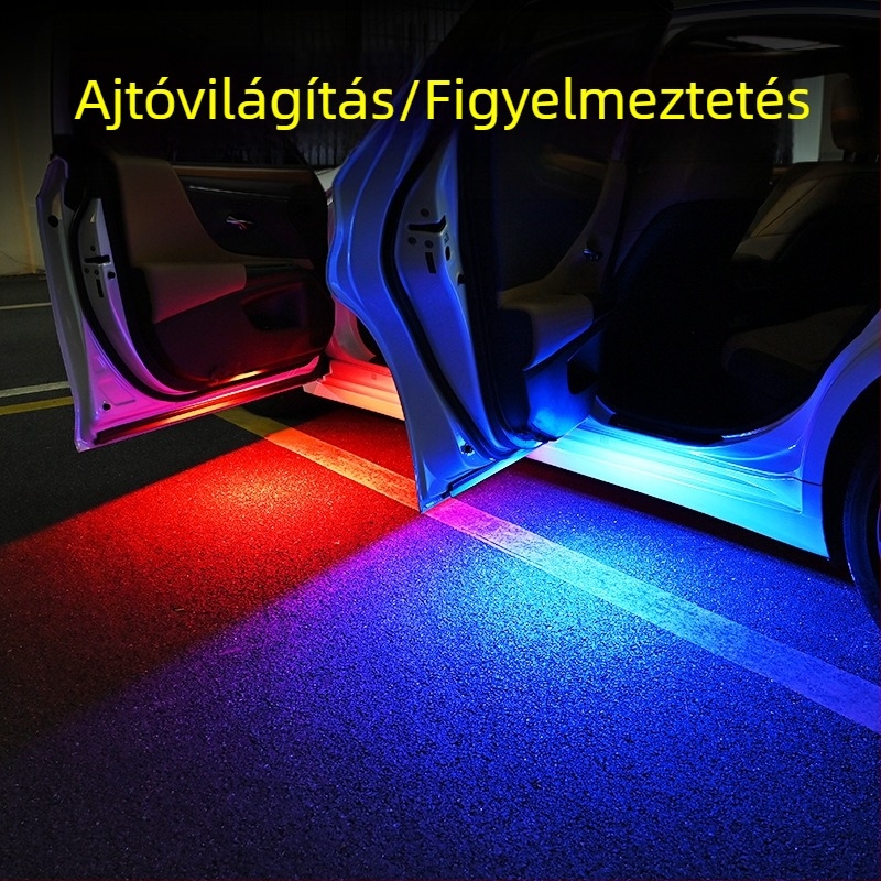 Vezeték nélküli telepítésű autós figyelmeztető fény, környezeti és üdvözlő fény, érzékelő, ütközés elleni védelem