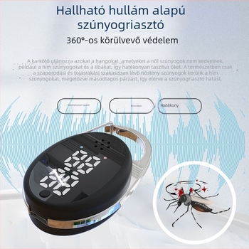 M60 Elektromos szúnyogriasztó, 5V, 34Hz–70kHz, 5W, Töltés támogatott