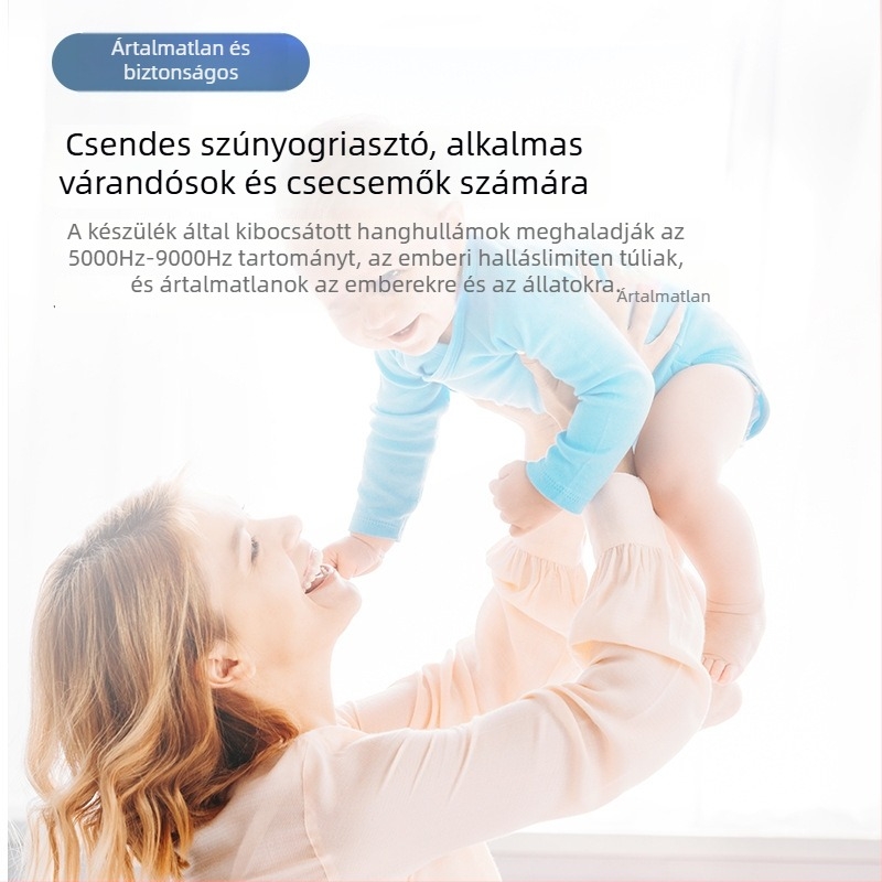 M60 Elektromos szúnyogriasztó, 5V, 34Hz–70kHz, 5W, Töltés támogatott