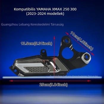 Yamaha XMAX300 motorkerékpár indexlámpa APP-vezérlésű nappali menetfénnyel, 12V, LED fényvezető, modell RBN-104