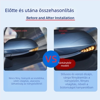 Hátsó tükör LED dinamikus irányjelzője, modell Jsh0026, 5W, 12V, 3600K, Toyota-kompatibilis