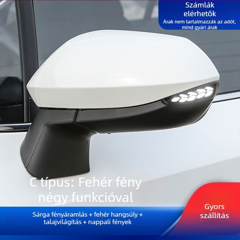 Hátsó tükör LED dinamikus irányjelzője, modell Jsh0026, 5W, 12V, 3600K, Toyota-kompatibilis