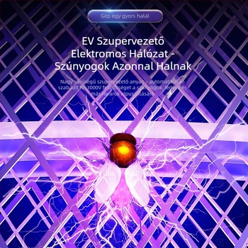 USB-töltéses elektromos szúnyogcsapó LED-del, 11-20 m2 lefedettség, beépített 501-800 mAh akkumulátor, 1-3 óra üzemidő