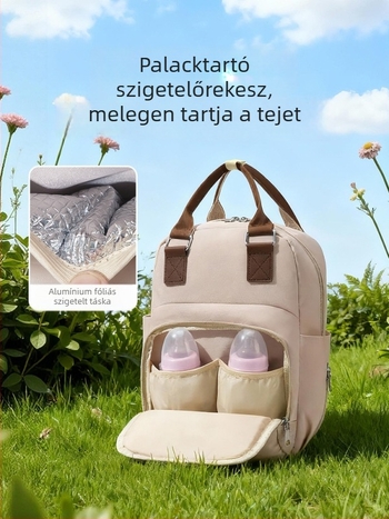 Anyaság és baba hátizsák, nagy kapacitású, vízálló Oxford anyag, városi minimalist stílus, légpárnás vállpántok