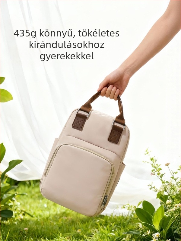 Anyaság és baba hátizsák, nagy kapacitású, vízálló Oxford anyag, városi minimalist stílus, légpárnás vállpántok