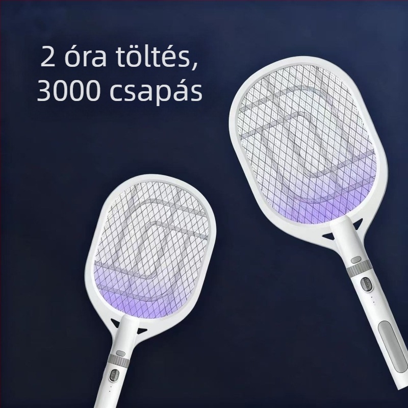 Elektromos szúnyogcsapó 2-in-1 UV-fénnyel, újratölthető, beépített akkumulátor 501-800 mAh, 360° forgás