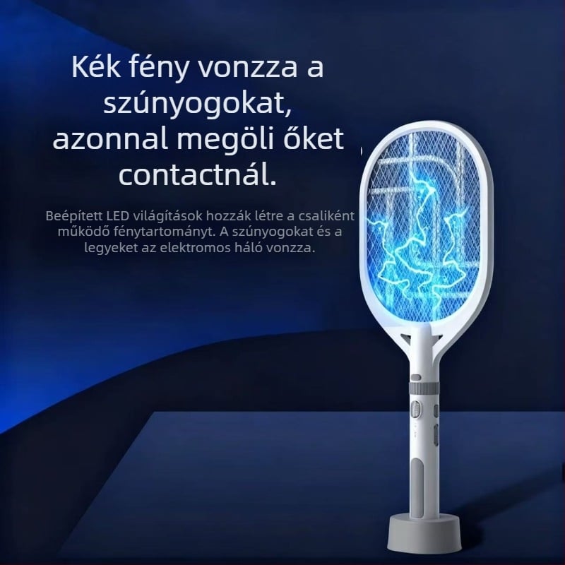 Elektromos szúnyogcsapó 2-in-1 UV-fénnyel, újratölthető, beépített akkumulátor 501-800 mAh, 360° forgás