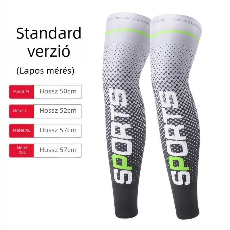 Ice Tray Nyári kerékpáros lábszárvédő – UV-védelem, Ice Silk Lycra, Gyorsan száradó, Csúszásmentes térdvédő