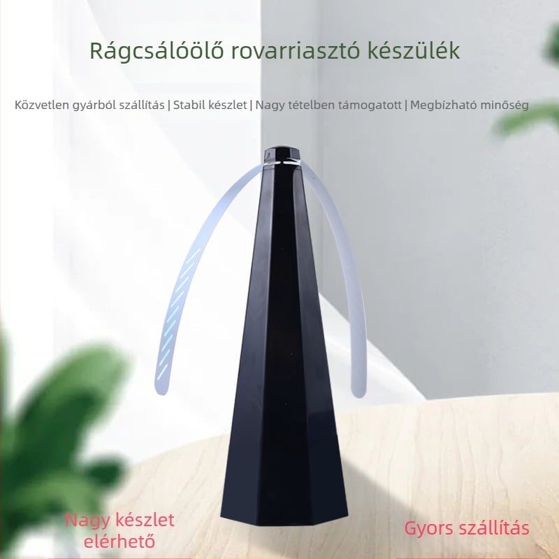 Kültéri multifunkcionális ventilátor rovarriasztóval – UV fény, 0–180° forgatás, alumínium háló, 5V USB tápegység, 10 m²-es lefedettség
