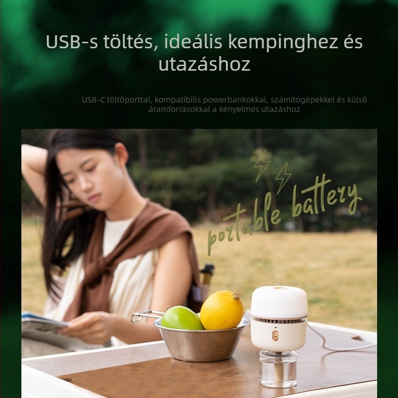 Elektromos szúnyogriasztó folyadék diffúzor éjszakai fénnyel, USB-s táplálás, 11–20 m² lefedettség, LED, ABS burkolat, 70 g