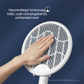 Összecsukható elektromos szúnyogriasztó háztartási használatra, újratölthető 3-in-1 szúnyogölő Li-R6 akkumulátorral, nagy hatékonyságú