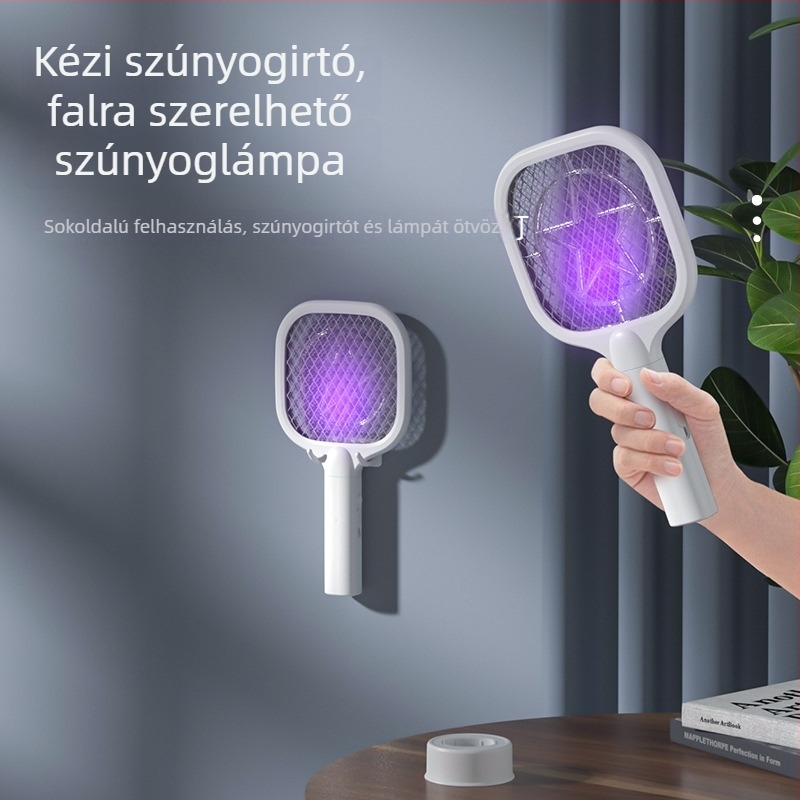 2 az 1-ben Mini Elektromos Szúnyogirtó és Csapda, Falra szerelhető LED-lámpával