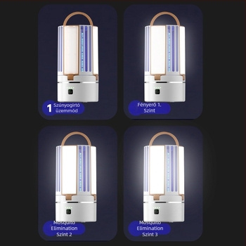 3-in-1 kültéri szúnyogölő lámpa LED-del, 220V, asztali vagy falra szerelhető, modell 638, testreszabható