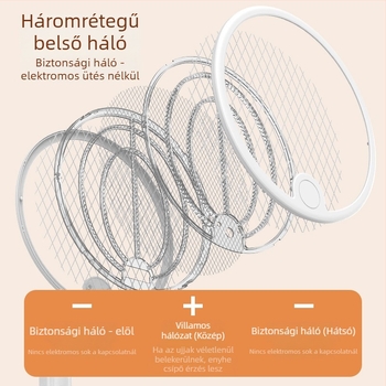 2-in-1 elektromos szúnyogcsapda és ölő, beltéri/kültéri használatra, újratölthető lítium akkumulátor 800-1200mAh, UVA lila fény