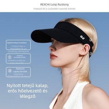 Unisex kültéri sportos napvédő sapka UV védelem, Nylon/Spandex anyag, logó nyomtatás, testreszabható, ideális futáshoz, kerékpározáshoz és teniszezéshez
