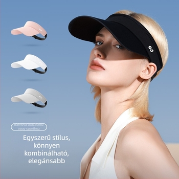 Unisex kültéri sportos napvédő sapka UV védelem, Nylon/Spandex anyag, logó nyomtatás, testreszabható, ideális futáshoz, kerékpározáshoz és teniszezéshez
