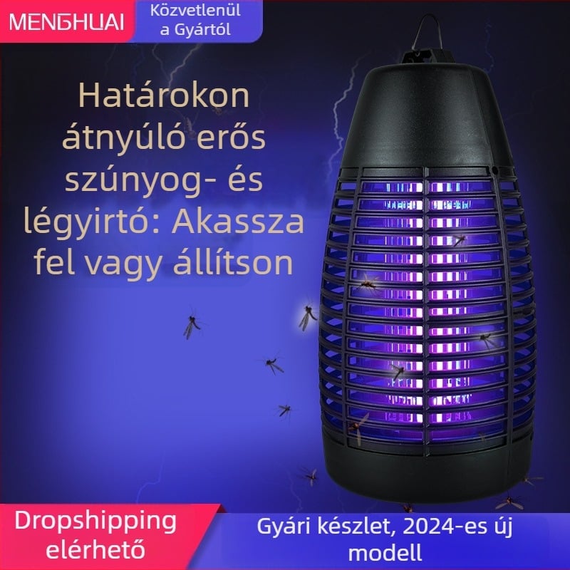 Kültéri vízálló LED elektromos legyek irtó lámpa – hordozható Bullet modell, 6W, 220V, LED cső