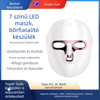 Fényterápiás szépségmaszk LED fénnyel, újratölthető, kereskedelmi használatra, enyhíti a fáradtságot