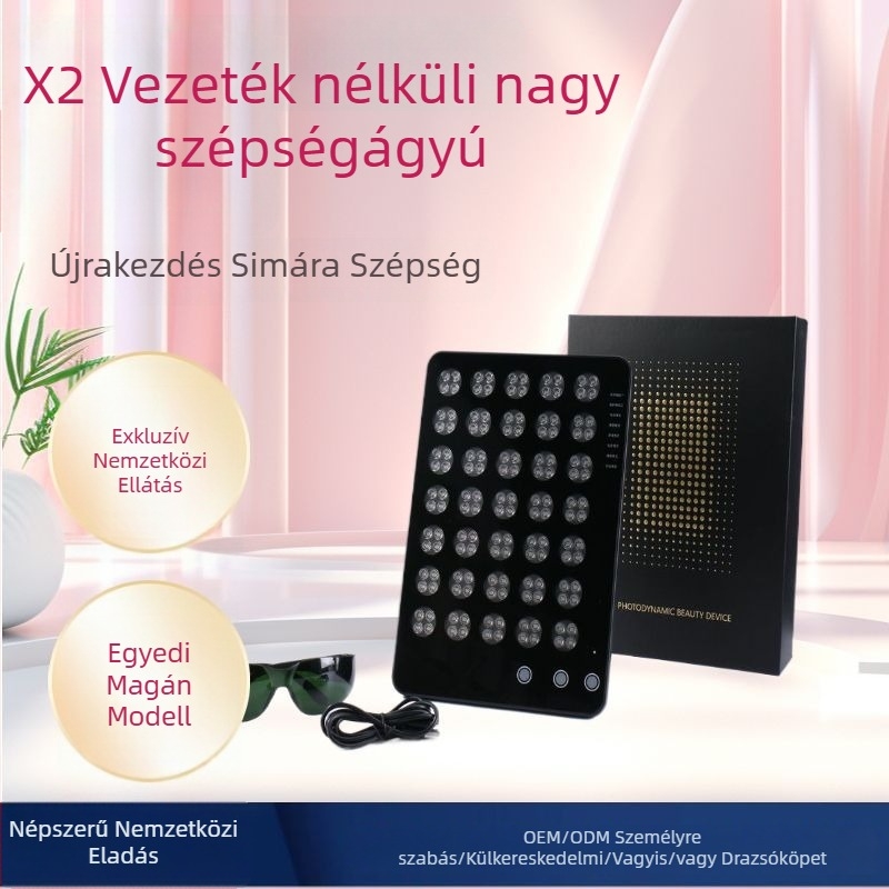 Szépségkészülék — LED fényterápia a bőr fehérítésére és megújítására, hordozható, beépített akkumulátor 1200–2000 mAh, IPX5 vízálló, kereskedelmi használatra