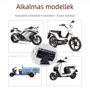 Motorkerékpár LED reflektor kettős színű fénnyel - bemenet 12-80V, 8000 lm, 10 W, IP65, alumíniumötvözet