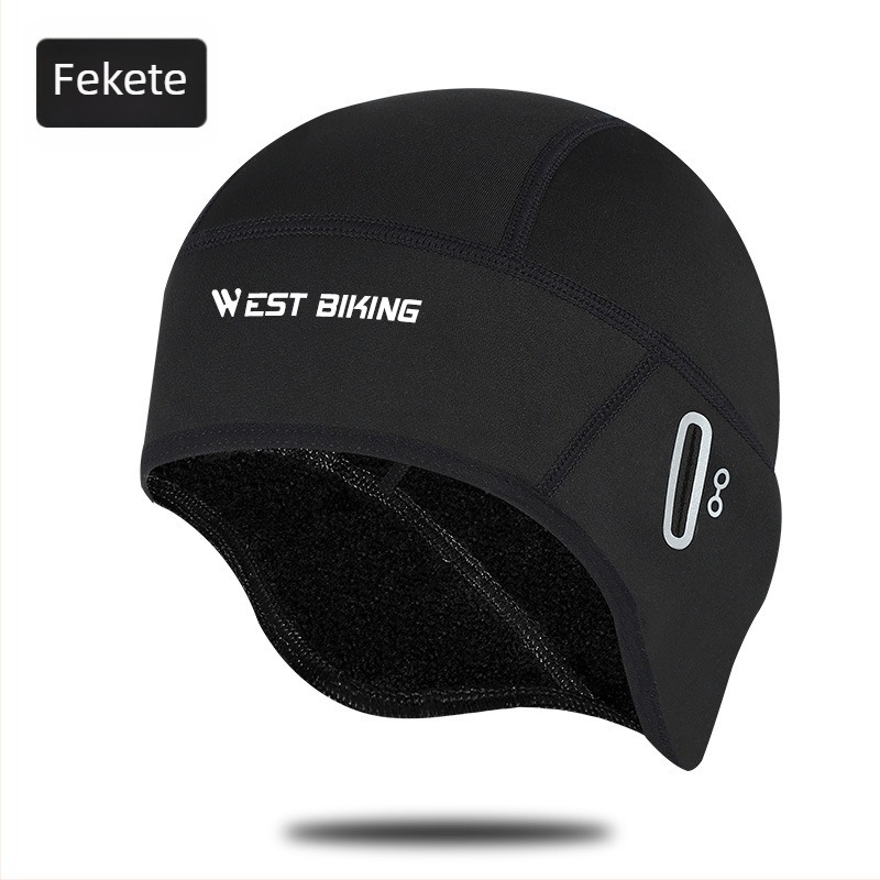 Sportes sapka szemüveg lyukkal, fleece béléssel, poliészter/flis, uniszex felnőttek, kültéri használatra