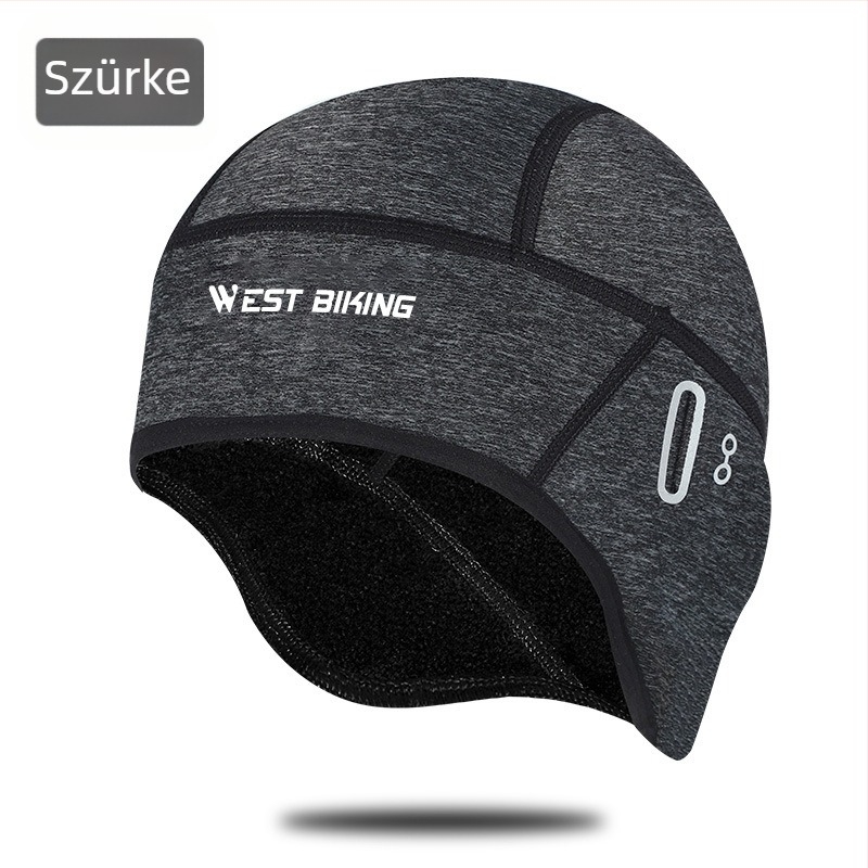Sportes sapka szemüveg lyukkal, fleece béléssel, poliészter/flis, uniszex felnőttek, kültéri használatra