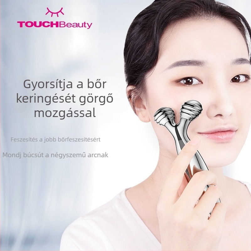TOUCHBeauty Rendering Mikroáramú arcmasszírozó, kábeles, hordozható, arc- és testroller, IPX3 vízálló