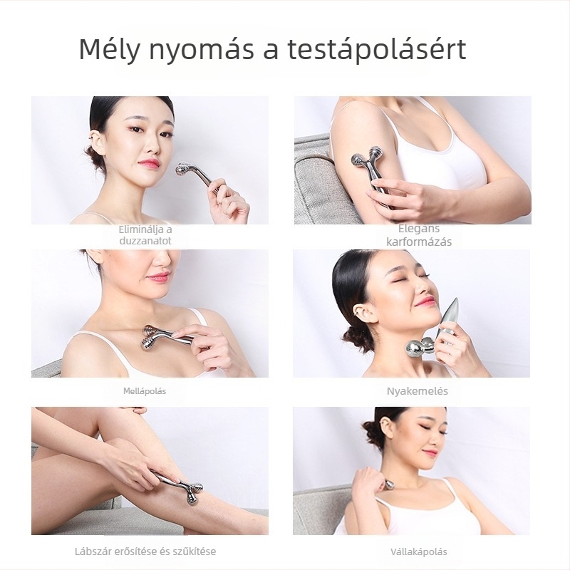 TOUCHBeauty Rendering Mikroáramú arcmasszírozó, kábeles, hordozható, arc- és testroller, IPX3 vízálló
