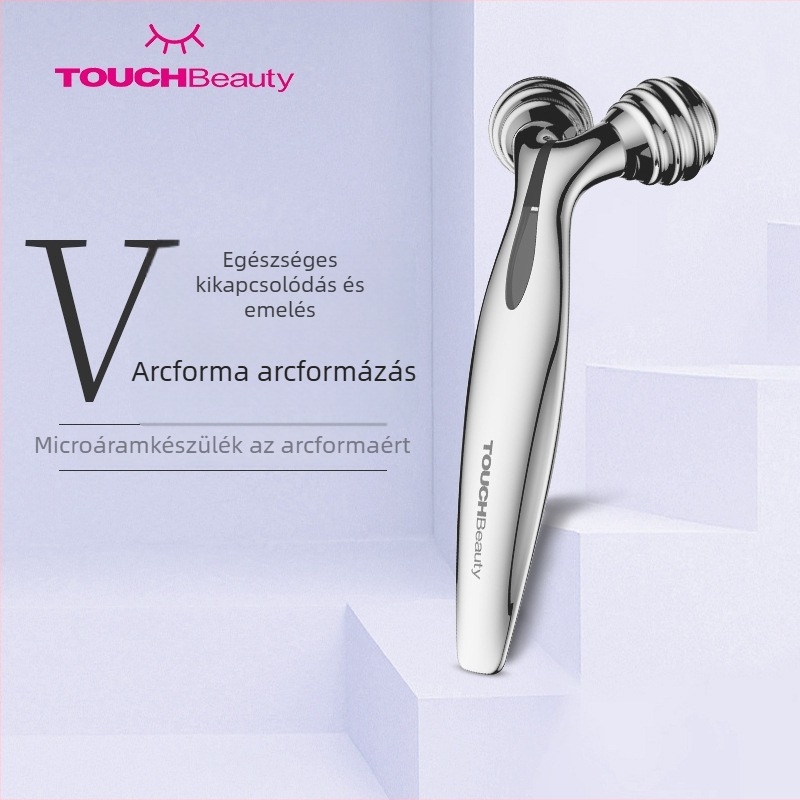 TOUCHBeauty Rendering Mikroáramú arcmasszírozó, kábeles, hordozható, arc- és testroller, IPX3 vízálló
