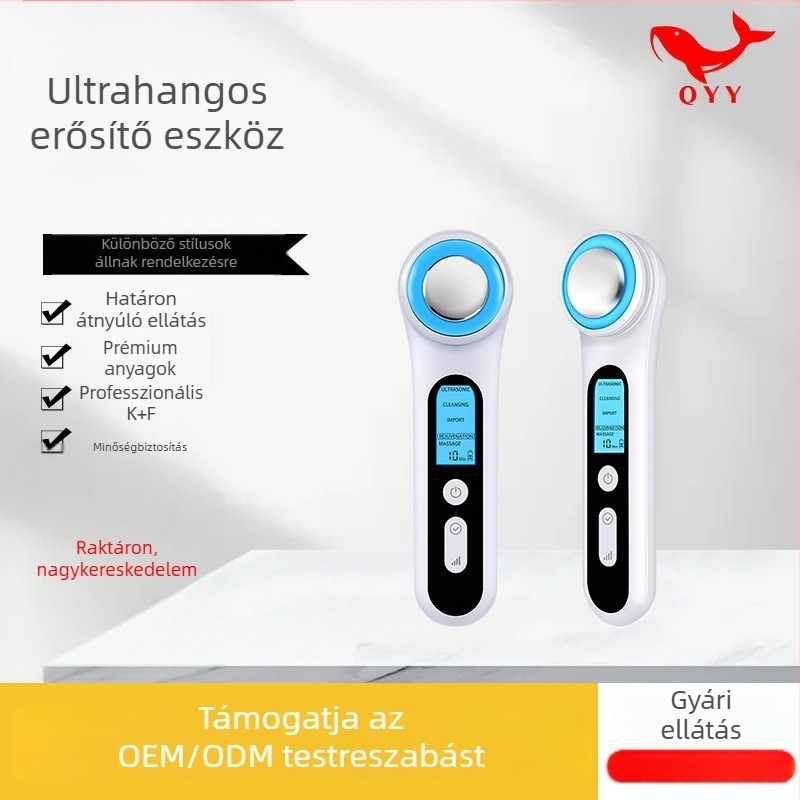 Fotonos bőrmegújító arckészülék ultrahangos bejuttatással, otthoni használatra