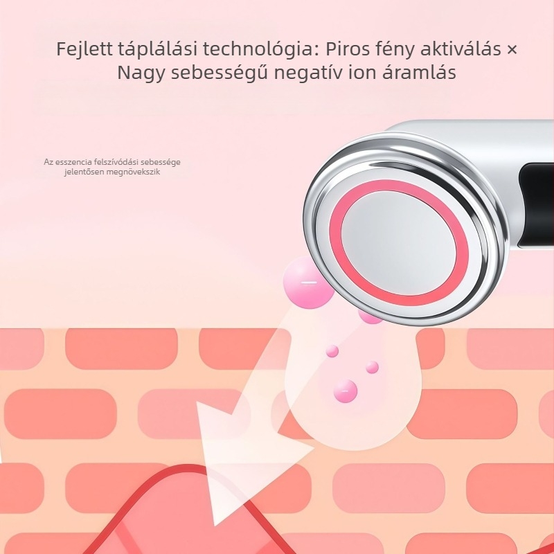 Kézben tartható arcápoló készülék színes fény terápiával, lifting és feszesítő masszázs, bőrmegújító iontechnológiával, otthoni használatra