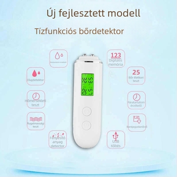 Huya arcbőr hidratáltság mérő – hordozható intelligens detektor, beépített 300–500 mAh akkumulátor, IPX0 vízvédelmi besorolás nélküli, otthoni szépség eszköz