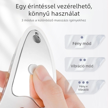 Szemmasszírozó - hordozható, otthoni használatra, beépített 300–500 mAh akkumulátor, vibráció és fényterápia