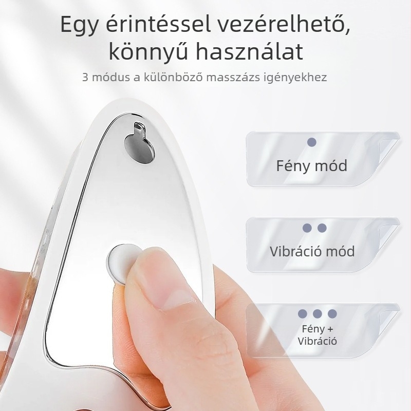 Szemmasszírozó - hordozható, otthoni használatra, beépített 300–500 mAh akkumulátor, vibráció és fényterápia