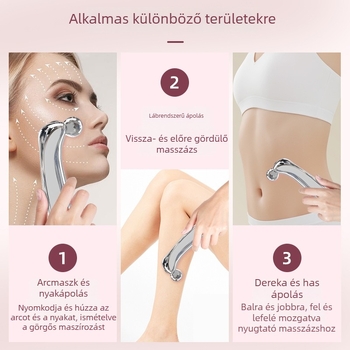 Arcmaszírozó 4D pulzáló görgővel, V-arc mikroelektronikus vibráció, beépített akkumulátor 500–800 mAh, hordozható, otthoni használat