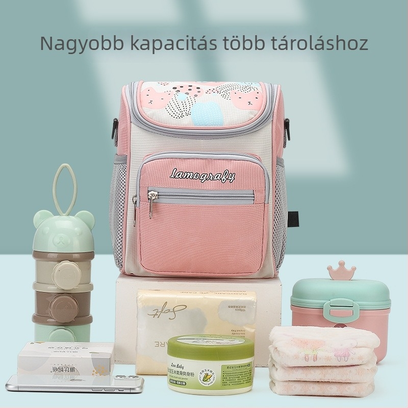 Anyuka táska babakocsira — Nagy kapacitású, Multifunkcionális nylon táska, Vízálló, Ultra könnyű