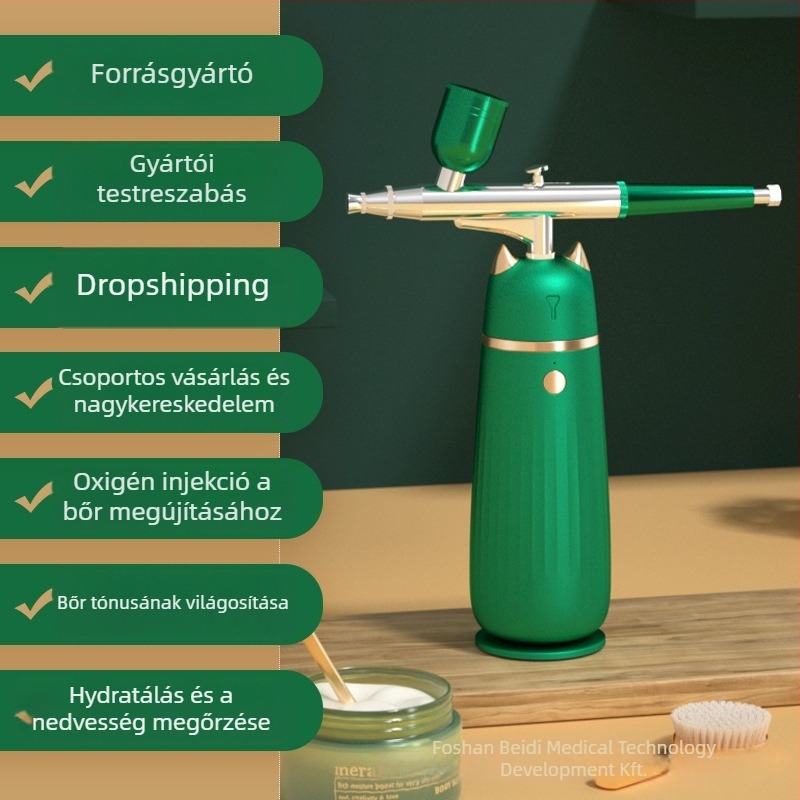 Oxigéninjekciós Hidratáló Eszköz – Hordozható Nano Víz Permetező Arcra, Beépített 500–800 mAh Akkumulátor, IPX8 Vízálló, Otthoni használatra
