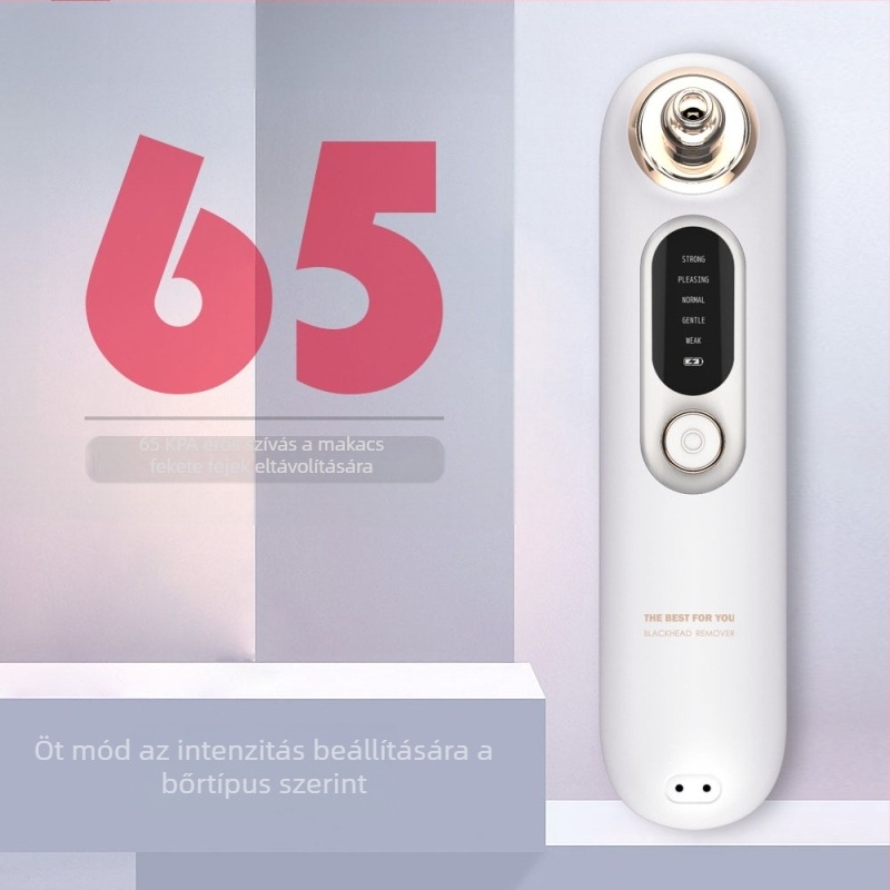 Elektronikus mitesszer-eltávolító és pórustisztító, Y003 modell, 5 sebességű forgás, ABS tokkal, CE/FCC/ROHS/FDA tanúsított