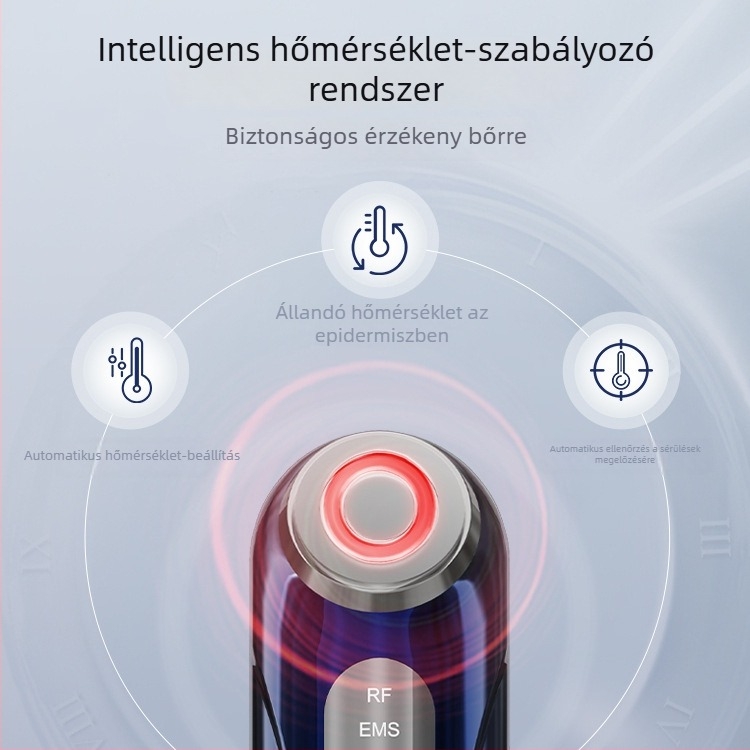 RF arcápoló készülék liftingre és feszesítésre, mikroárammal és fotómegújítással, negatív ion funkció, IPX7 vízálló, beépített 2000–4000 mAh akkumulátor