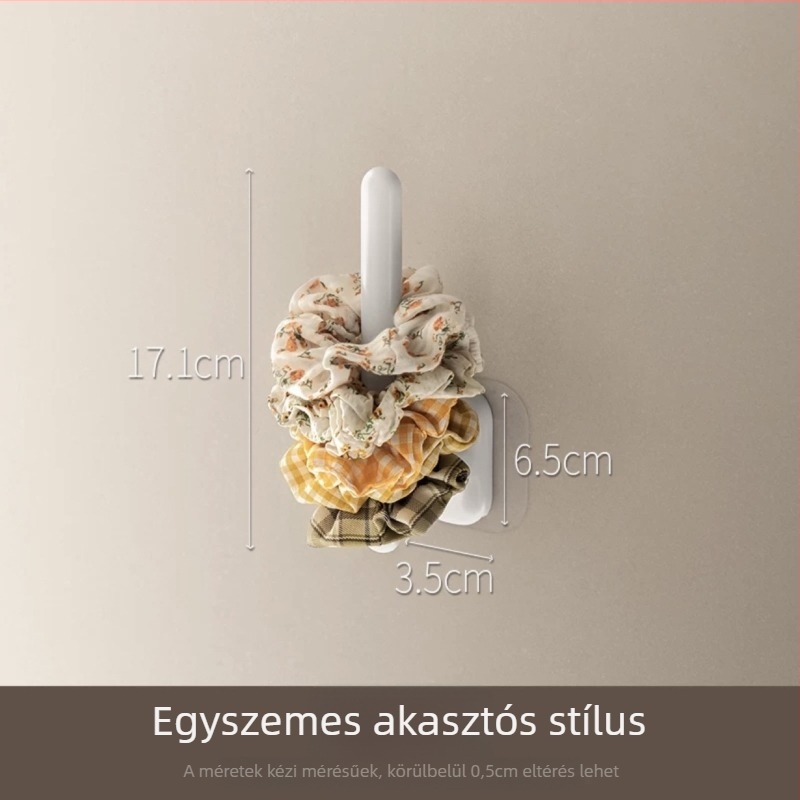 Fali tartó hajkiegészítőkhöz, kreatív stílus, műanyagból, falra szívó rögzítés, 1 szint, smink tárolására