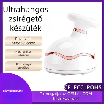 Kézben tartható RF szépségápoló készülék zsírégetésre ultrahangos atomizációval és ionizációval, beépített 1200–2000 mAh akkumulátor, IPX0 besorolás